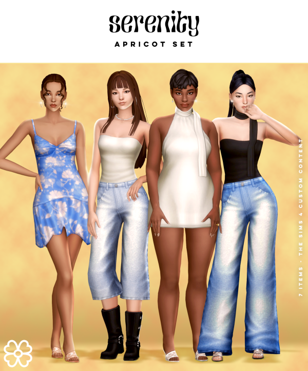 Maxis Match Apricot Set (7 items) updated by simsfinds - The Sims 4 Custom Content