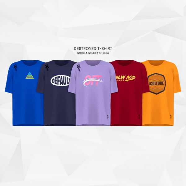 Alpha Destroyed T Shirt by simsfinds - The Sims 4 Custom Content