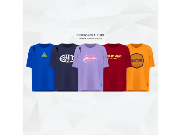 Alpha Destroyed T Shirt - The Sims 4 Custom Content