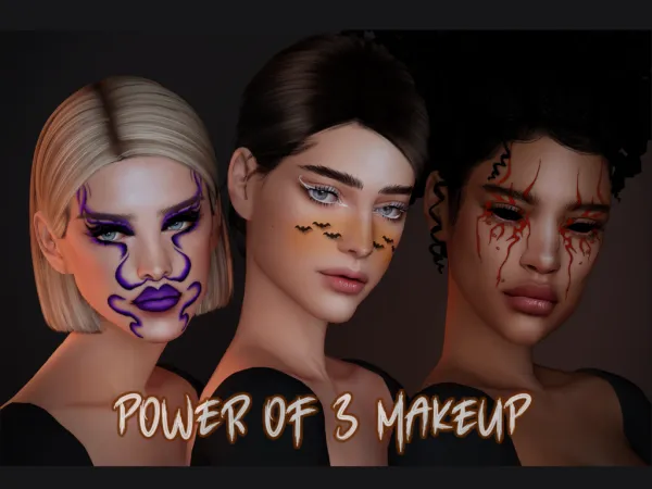 Mix VICCS_THE POWER OF 3 SET (HALLOWEEN THEME) - The Sims 4 Custom Content