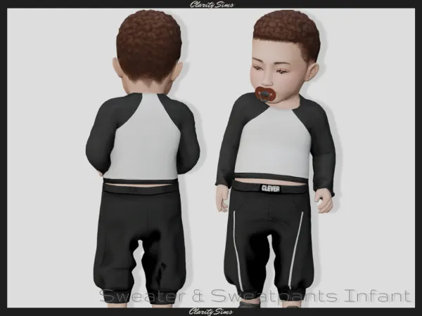 Alpha Sweater Sweatpants Infant - The Sims 4 Custom Content
