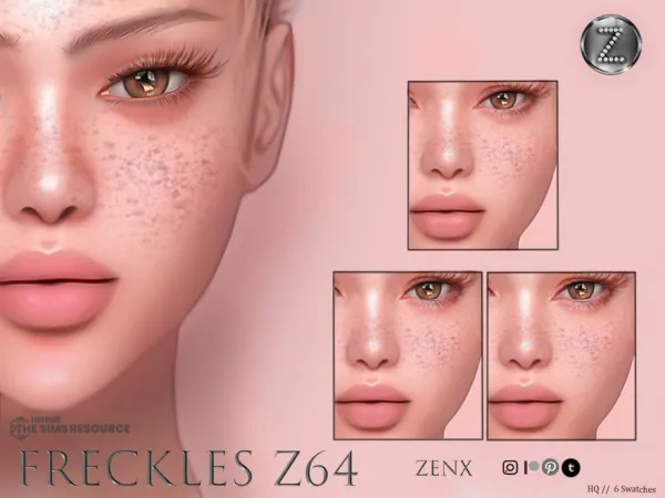 Alpha ZENX FRECKLES Z64 - The Sims 4 Custom Content
