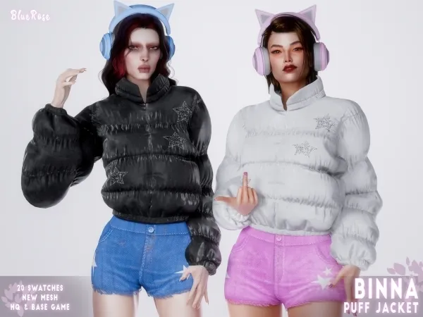 Alpha Binna Y2K Jacket brsims - The Sims 4 Custom Content