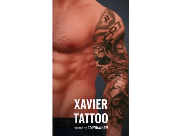 Mix Xavier Tattoo - The Sims 4 Custom Content