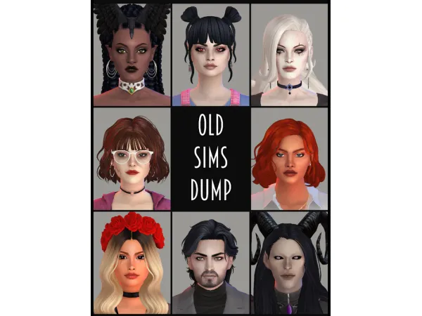 Maxis Match Old Sims Dump 04 Vampire Edition - The Sims 4 Custom Content