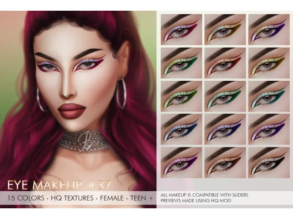 Alpha EYE MAKEUP 37 - The Sims 4 Custom Content