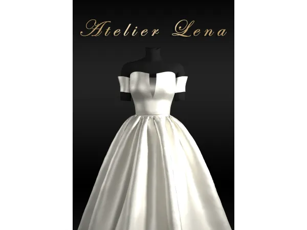 Alpha [Atelier Lena] Bella Silk Dress - The Sims 4 Custom Content