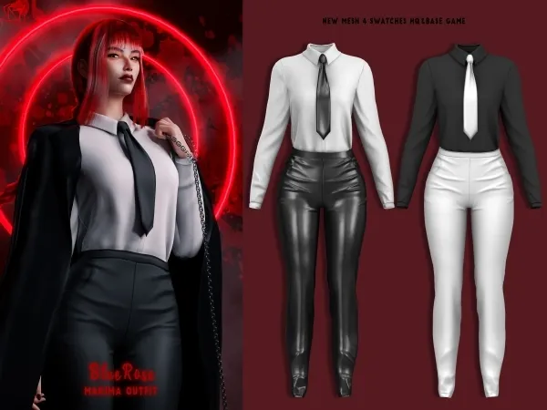 Alpha Makima Outfit (Chainsawman) brsims - The Sims 4 Custom Content