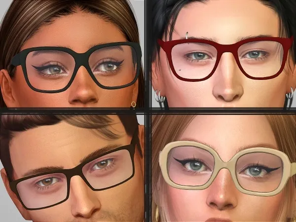 Mix Basic glasses set - The Sims 4 Custom Content