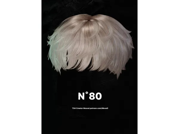 Alpha [SIMS4TS4] MoooD Hair N80 - The Sims 4 Custom Content