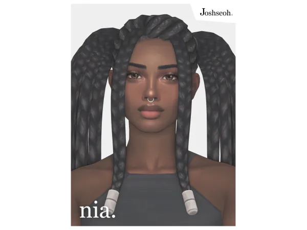 Maxis Match Nia Hair - The Sims 4 Custom Content