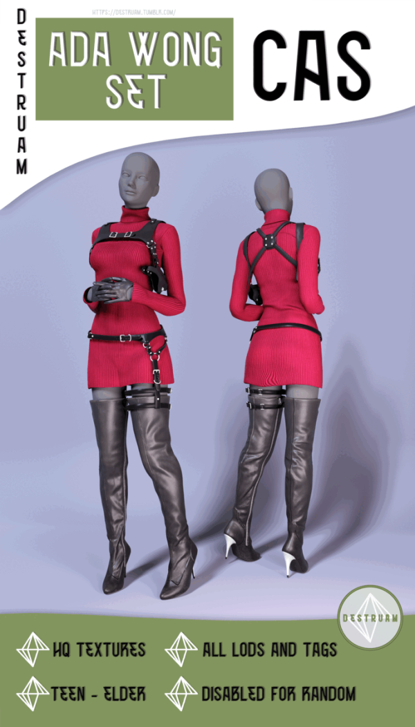 Alpha Ada Wong Set by simsfinds - The Sims 4 Custom Content