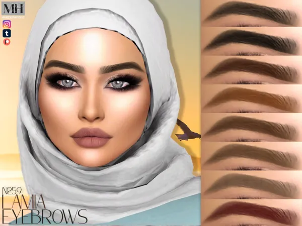 Alpha Lamia Eyebrows N259 - The Sims 4 Custom Content