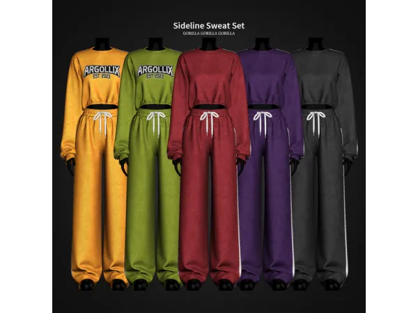 Alpha Sideline Sweat Set by gorillax3 - The Sims 4 Custom Content