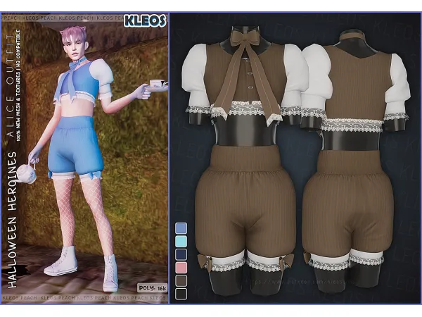 Alpha Halloween Heroines Male Alice Outfit - The Sims 4 Custom Content