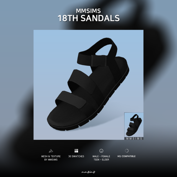 Alpha MMSIMS 18th Sandals by simsfinds - The Sims 4 Custom Content