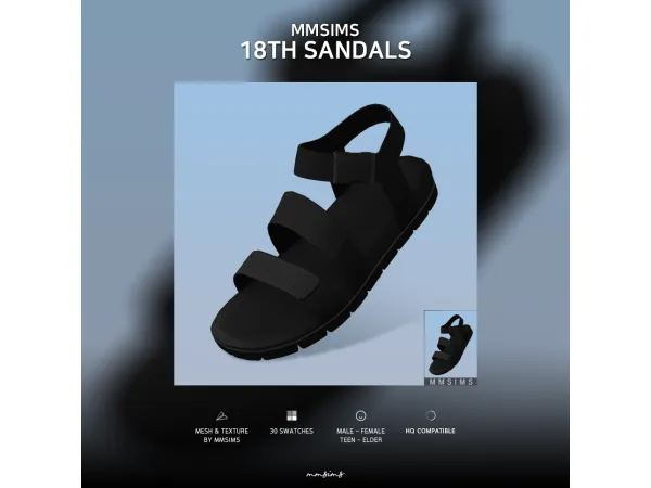 Alpha MMSIMS 18th Sandals - The Sims 4 Custom Content