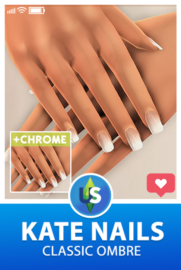 Mix KATE NAILS CLASSIC OMBRE URBAN by simsfinds - The Sims 4 Custom Content
