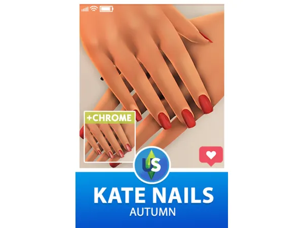 Mix KATE NAIL KIT AUTMN URBAN - The Sims 4 Custom Content