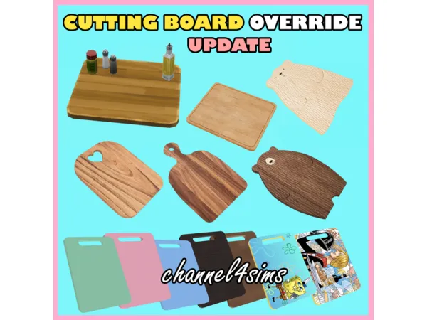 Mix Cutting Board Override UPDATE - The Sims 4 Custom Content