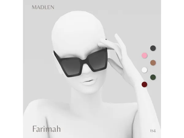 Maxis Match Farimah Sunglasses by Madlen - The Sims 4 Custom Content