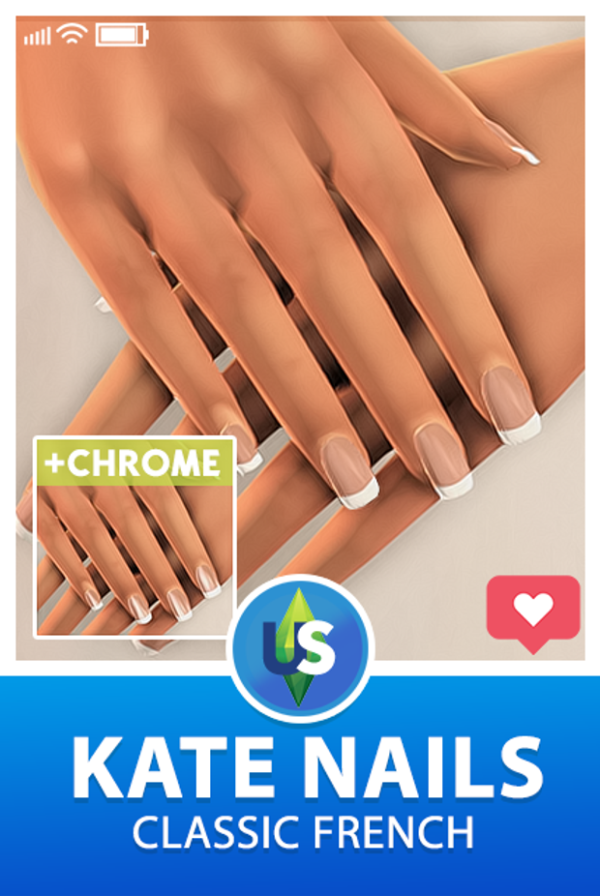 Mix KATE NAIL KIT CLASSIC FRENCH URBAN by simsfinds - The Sims 4 Custom Content
