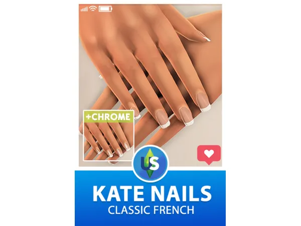 Mix KATE NAIL KIT CLASSIC FRENCH URBAN - The Sims 4 Custom Content
