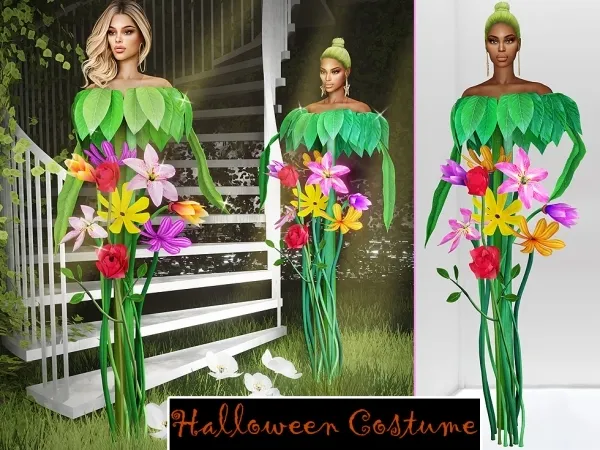 Alpha Halloween Costume Flower Bouquet by cool_content_star - The Sims 4 custom content