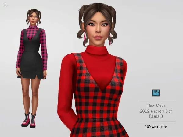 Mix March Dress - The Sims 4 Custom Content