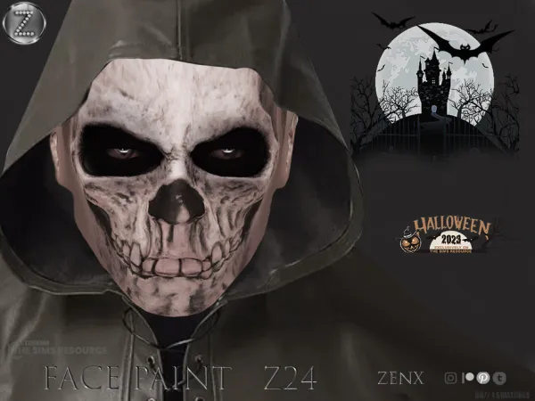 Mix ZENX FACE PAINT Z24 - The Sims 4 Custom Content