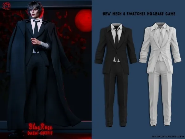 Alpha Dazai Costume brsims - The Sims 4 Custom Content