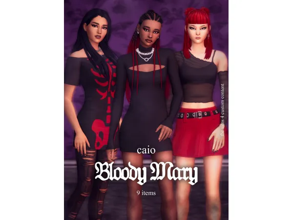 Maxis Match Bloody Mary A 9 items set - The Sims 4 Custom Content