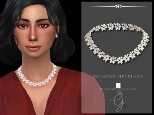 Mix Diamond Necklace - The Sims 4 Custom Content