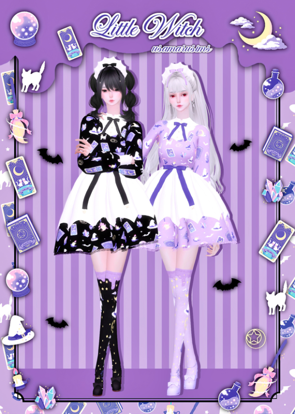 Alpha Angelic Pretty Little Witch Set by simsfinds - The Sims 4 Custom Content