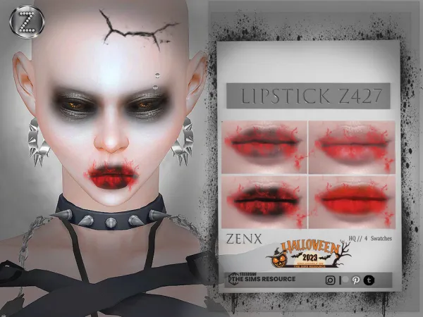 Mix ZENX LIPSTICK Z427 - The Sims 4 Custom Content
