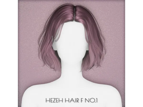 Alpha [Hezeh]FHair_No1 - The Sims 4 Custom Content