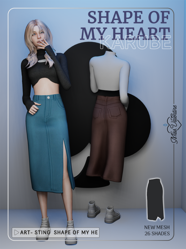 Alpha Karube Skirt by simsfinds - The Sims 4 Custom Content
