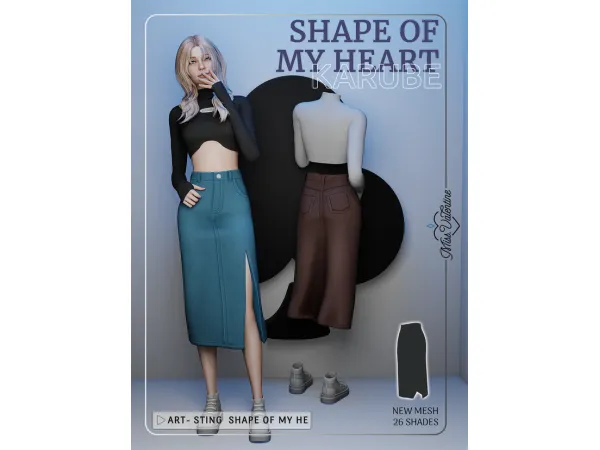 Alpha Karube Skirt - The Sims 4 Custom Content