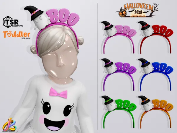 Alpha Headband 255 Halloween Collection TODDLER version - The Sims 4 Custom Content
