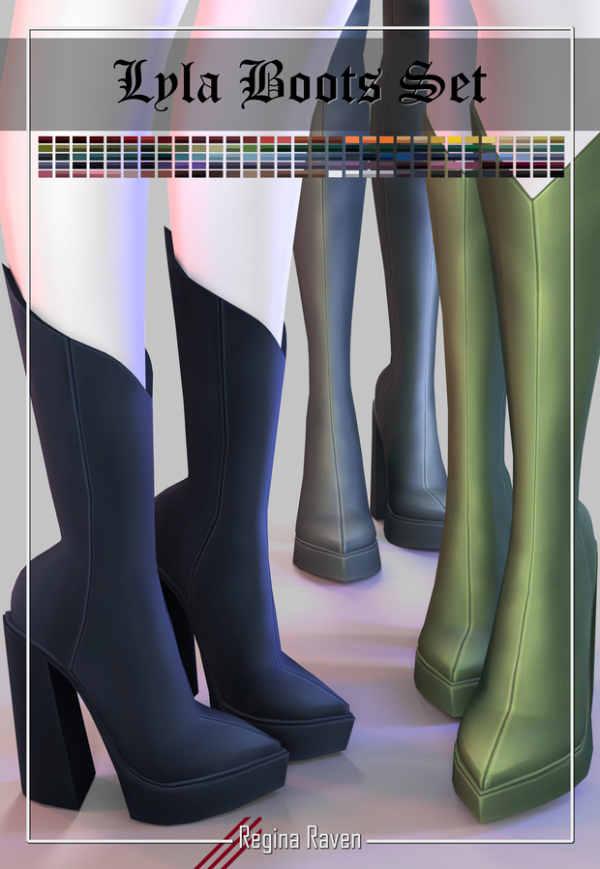 Mix Lyla Boots Set by simsfinds - The Sims 4 Custom Content