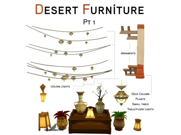 Mix Desert furniture pt 1 - The Sims 4 Custom Content