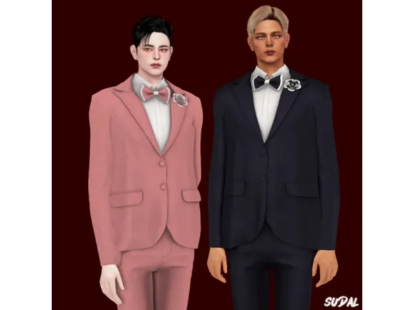 Alpha [sudal] Rose bow suit M - The Sims 4 Custom Content