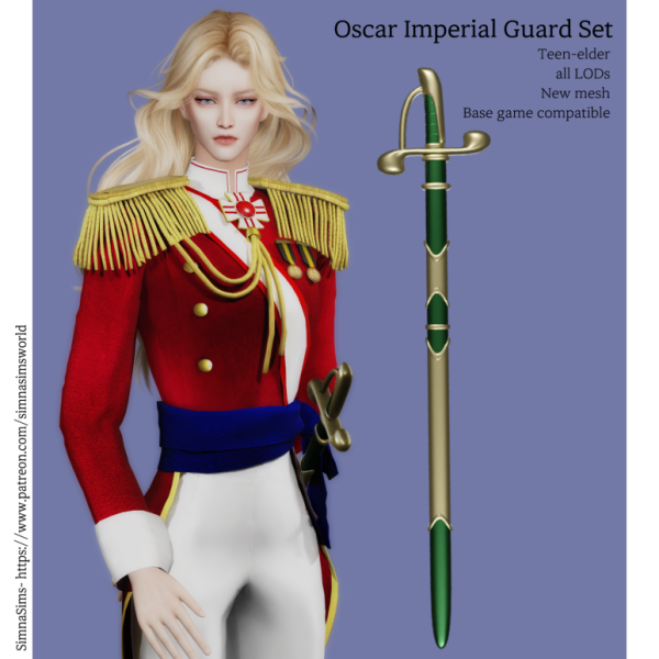 Alpha Oscar Imperial Guard Set by simsfinds - The Sims 4 Custom Content