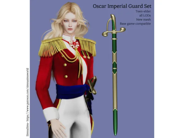 Alpha Oscar Imperial Guard Set - The Sims 4 Custom Content
