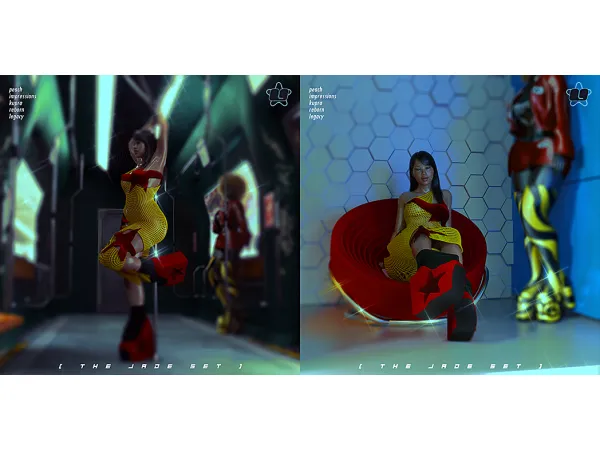 Alpha vyxen jade set - The Sims 4 Custom Content