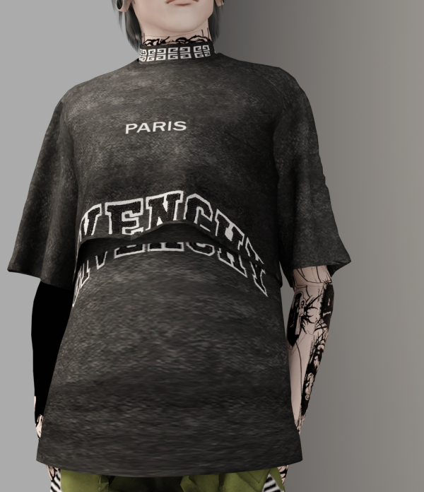 Alpha GIVENCHY SHIRT by whimp - The Sims 4 Custom Content