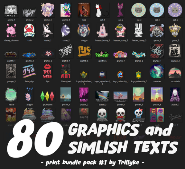 Mix Print Bundle Pack 1 by simsfinds - The Sims 4 Custom Content