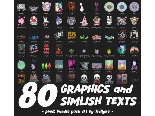 Mix Print Bundle Pack 1 - The Sims 4 Custom Content