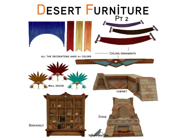 Mix Desert furniture pt2 - The Sims 4 Custom Content