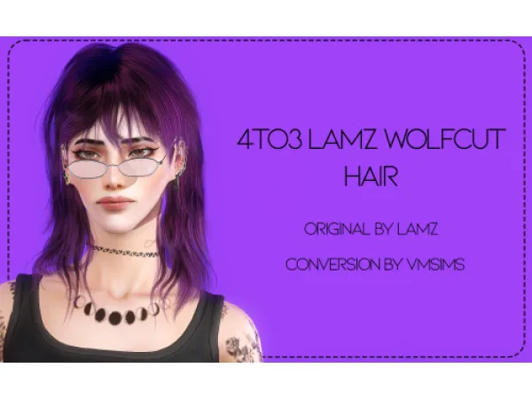 4to3 LAMZ WolfCutHair by VMSims - The Sims 3 Custom Content